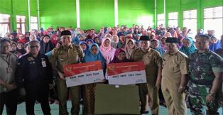 Bupati Musi Rawas membuka Launching Penyerahan Bantuan Pangan Non Tunai (BPNT)